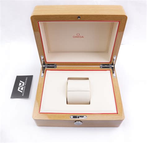 omega vintage watch box|omega wooden watch box.